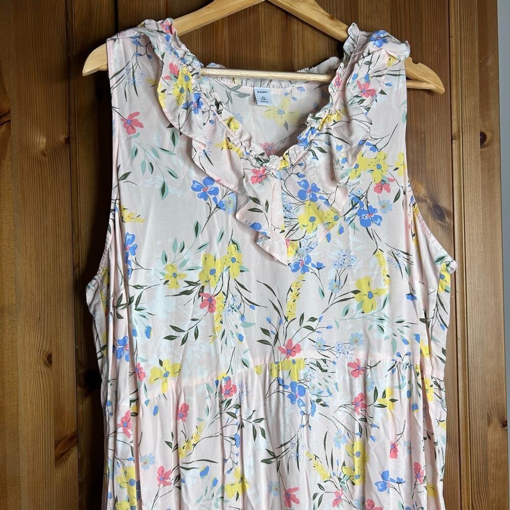 Old Navy Euro Summer Resort Romantic Babydoll Preppy Boho Maxi Dress Women's 2X - Picture 3 of 9